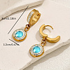 Fashionable Stainless Steel Flat Round Hoop Earrings ER7746-5