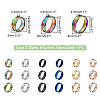 Unicraftale 18Pcs 18 Styles 201 Stainless Steel Grooved Finger Ring Settings STAS-UN0042-78-3