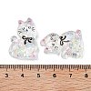 Transparent Resin Bowknot Kitten Decoden Cabochons RESI-M045-07D-3