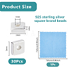 30Pcs 925 Sterling Silver Beads STER-DC0001-69-2