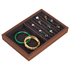 Rectangle Wood Jewelry Trays for Earrings AJEW-WH0880-84B-1