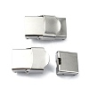 Non-Tarnish 201 Stainless Steel Watch Band Clasps STAS-C089-05B-P-1