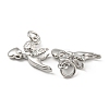 Rack Plating Brass Micro Pave Cubic Zirconia Charms KK-E093-02P-2