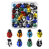 40pcs Ladybug Handmade Lampwork Beads Strands LAMP-FS0001-53B-1