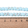Electroplate Opaque Glass Beads Strands LS-EGLA-Q132-6MM-01C-12-4