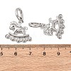 Brass Micro Pave Cubic Zirconia Peg Bails KK-A279-07P-3
