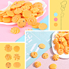 SUNNYCLUE 48Pcs 6 Styles Opaque Resin Imitation Cookies Cabochons RESI-SC0002-89-5