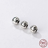 Rhodium Plated 925 Thailand Sterling Silver Spacer Beads STER-L044-03A-AS-2