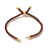 Braided Cotton Cord Slider Bracelet Making MAK-R001-01G-04-1