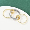 Brass Micro Pave Cubic Zirconia Finger Rings RJEW-D325-01PG-07-3