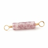 Natural Lepidolite Connector Charms PALLOY-JF01454-09-5