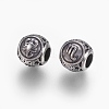 316 Surgical Stainless Steel European Beads STAS-F195-128P-09-1