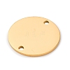 304 Stainless Steel Connector Charms STAS-P398-01G-2