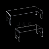 AHADERMAKER 2Pcs 2 Styles Rectangle Transparent Acrylic Display Riser Stand Shelf ODIS-GA0001-44-7