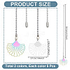 10Pcs 2 Colors Fan 304 Stainless Steel Charms Ceiling Fan Pull Chain Extenders PALLOY-HY00056-2