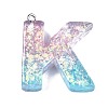Transparent Epoxy Resin Pendants CRES-S364-002K-1