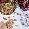 150Pcs 10 Styles Imitation Wood Acrylic Beads SACR-SC0001-54-3