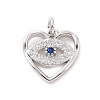 Brass Micro Pave Cubic Zirconia Charms KK-C012-28P-1
