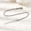 304 Stainless Steel Rope Chain Bracelets for Women BJEW-P395-01P-3