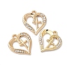 Rack Plating Alloy Crystal Rhinestone Pendants RB-L036-VF932-2-3