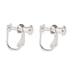 Brass Screw On Clip-on Earring Findings X-KK-L164-02S-1
