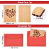 CRASPIRE Rectangle with Pattern Wooden Greeting Cards DIY-CP0006-75G-2