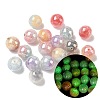 Luminous Two Tone Resin & Glitter Powder Beads RESI-F073-02-1