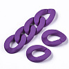Opaque Spray Painted Acrylic Linking Rings OACR-R249-03A-3