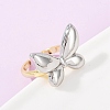 Brass Adjustable Open Cuff Rings for Women RJEW-Q030-03GP-4
