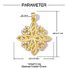 Brass Micro Pave Clear Cubic Zirconia Pendants CU-OY001-64G-2