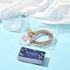 3Pcs 3 Colors Zinc Alloy Charm Bracelets BJEW-SC0001-56-7
