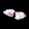 Opaque Cute Bunny Cabochons CRES-O006-14B-4