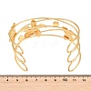 304 Stainless Steel & Plastic Pearl Cuff Bangles BJEW-H641-05G-3