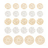 Brass Filigree Joiners Links KKC-FW0001-02-2