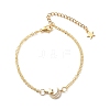 Clear Cubic Zirconia Link Bracelets BJEW-JB08843-1