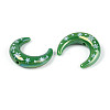 Christmas UV Plating Printed Opaque Acrylic Beads MACR-N018-07C-2