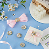 6Pcs Alloy Rhinestone 1-Hole Shank Buttons BUTT-FG0001-42D-5