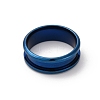201 Stainless Steel Grooved Finger Ring Settings STAS-TAC0001-10C-L-3