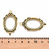 Zinc Alloy Link Cabochon Settings PALLOY-WH0001-35AG-3