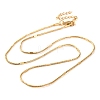 304 Stainless Steel Round Snake Chain Necklaces for Women NJEW-G140-11G-1