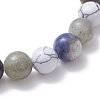 Synthetic Howlite & Natural Sodalite & Labradorite Beads Bracelets for Women BJEW-JB12829-4