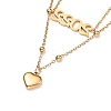 2022 Heart Charm Anklet for Women STAS-D454-02G-3