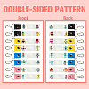 PU Leather & Cotton Name Marker Keychain AJEW-WH0514-018-3