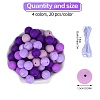 80Pcs 4 Style Round Silicone Focal Beads SIL-SZ0001-22D-2