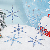 6Pcs 3 Styles Glass Beaded Snowflake Multi-Strand Links PALLOY-SP00003-4