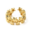 Star Brass Open Cuff Rings for Women RJEW-A048-22G-2