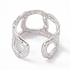 Non-Tarnish 304 Stainless Steel Twist Cricle Hollow Open Cuff Rings for Women RJEW-G275-07P-3