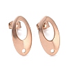 Ion Plating(IP) 304 Stainless Steel Stud Earring Findings LS-STAS-Q231-07RG-1