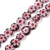 Handmade Millefiori Lampwork Beads Strands LAMP-G166-15F-2