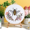 DIY Flower & Bee Pattern Embroidery Kits for Starter PW-WG7B55D-04-1